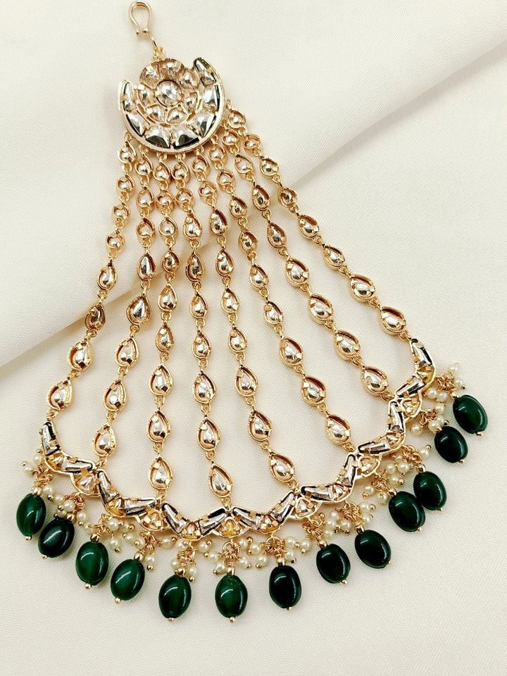 Prishti Green Kundan Passa
