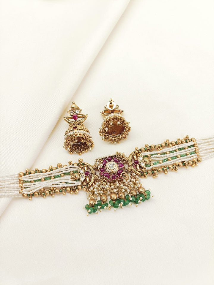 Gahana R&G Antique Choker Set