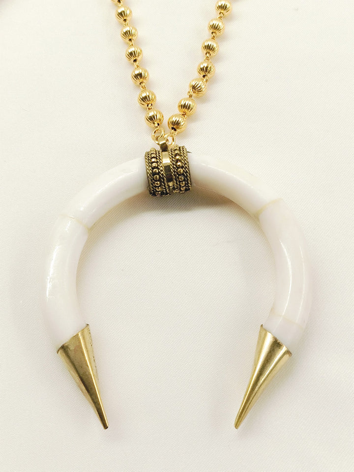 Agastya White Bone Neckpiece