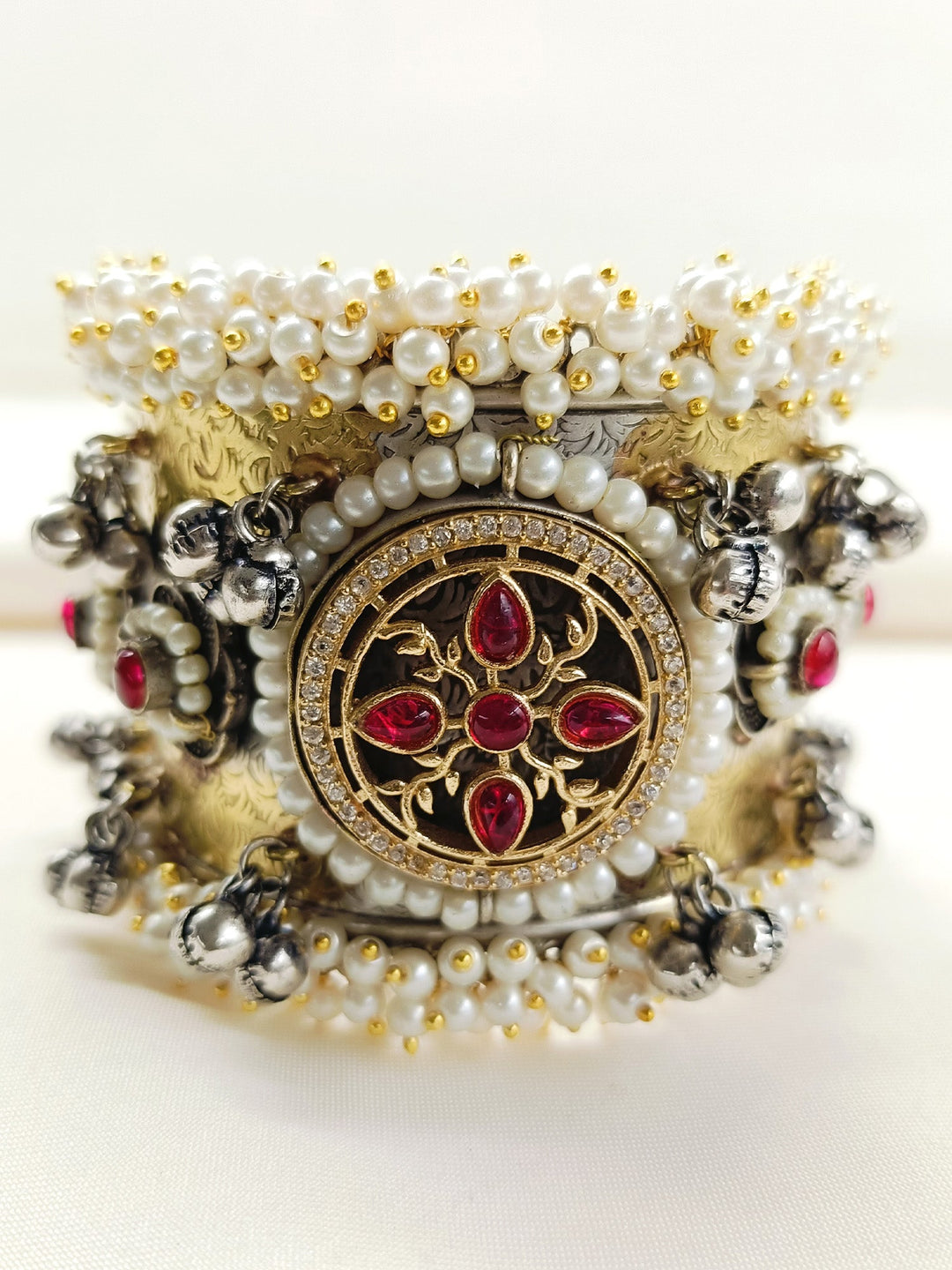 Utkarsha Red Oxidized Bracelet