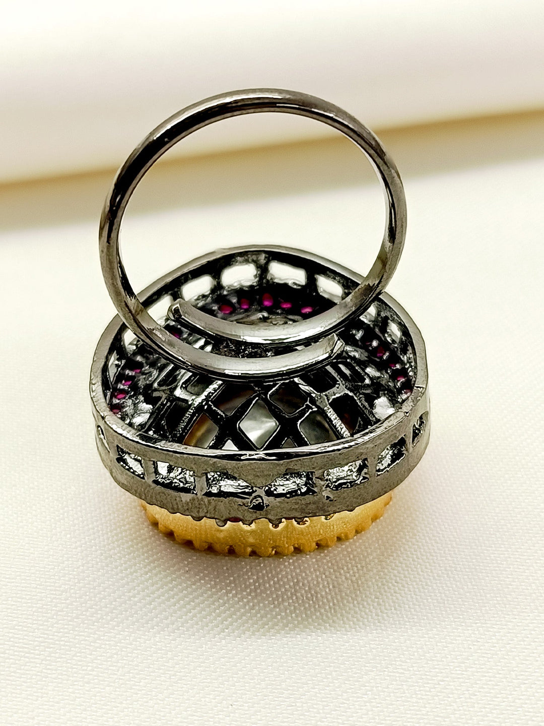 Zirish Ruby Victorian Finger Ring