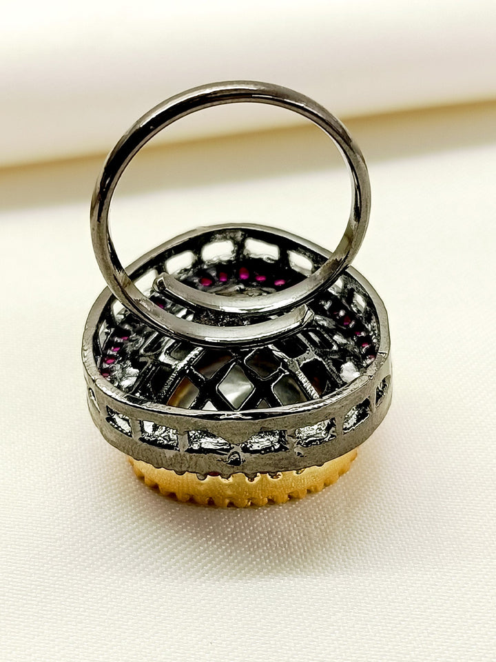 Zirish Ruby Victorian Finger Ring