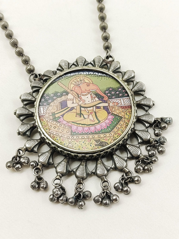 Prerana Multi Colour Oxidized Neckpiece