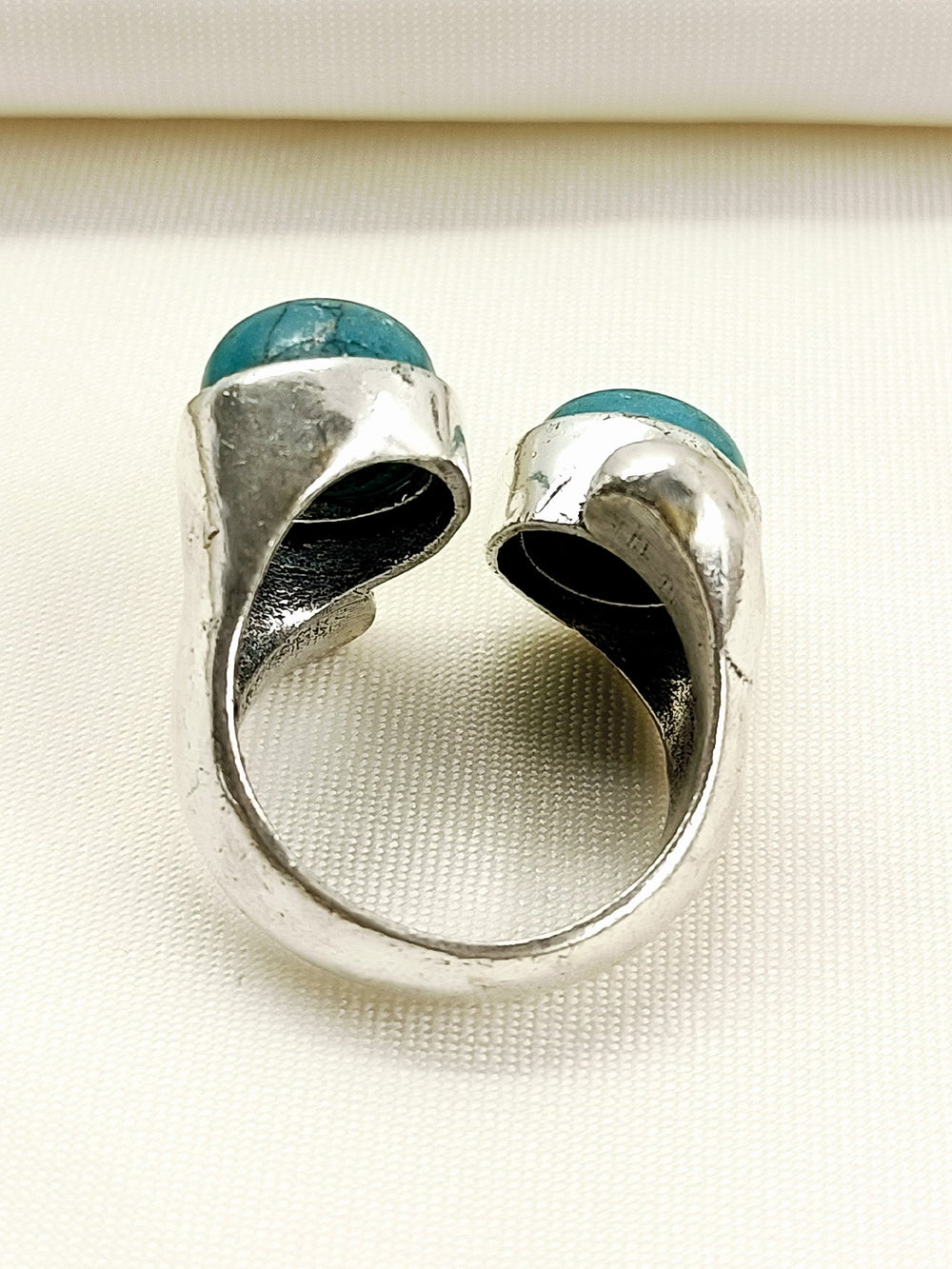 Nayel Firozi Men's Finger Ring - Turquoise Silver Plated