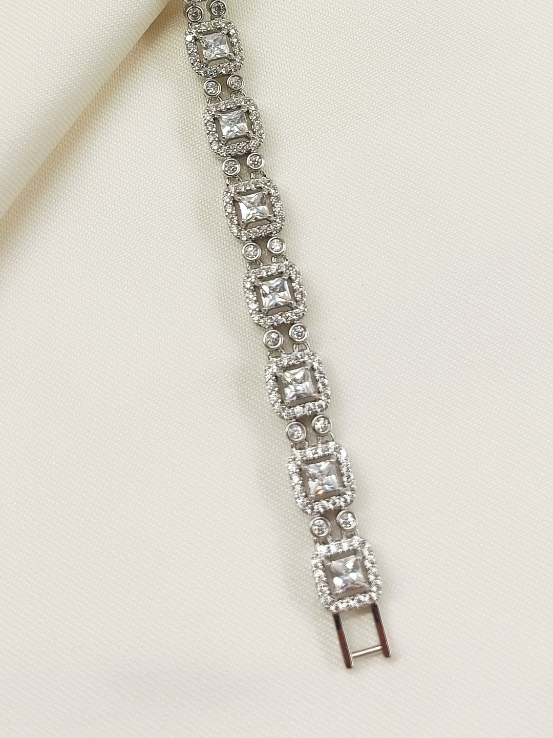Malayeka White American Diamond Bracelet