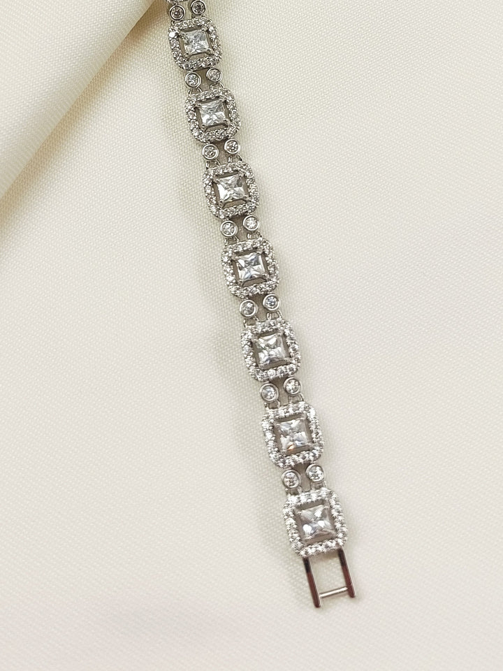 Malayeka White American Diamond Bracelet