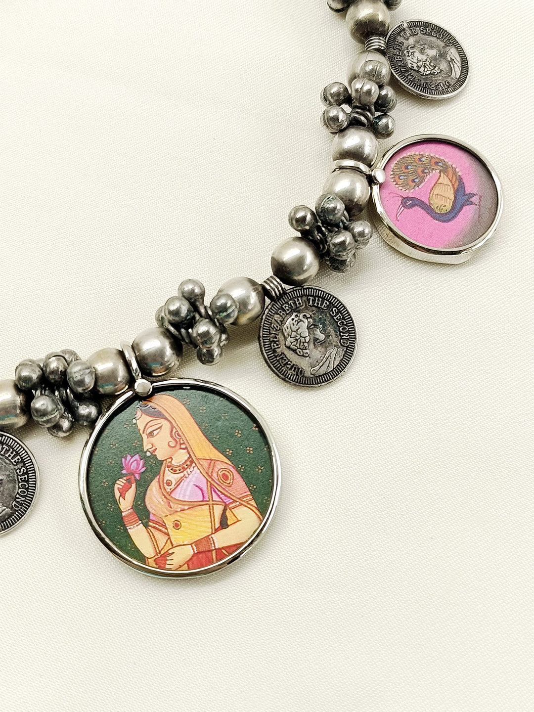 Gemi Multi Colour Oxidized Neckpiece