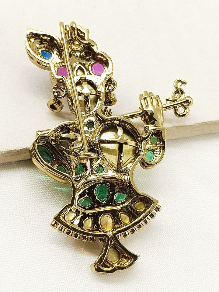 Shubh Multi Colour Krishna Ji Brooch