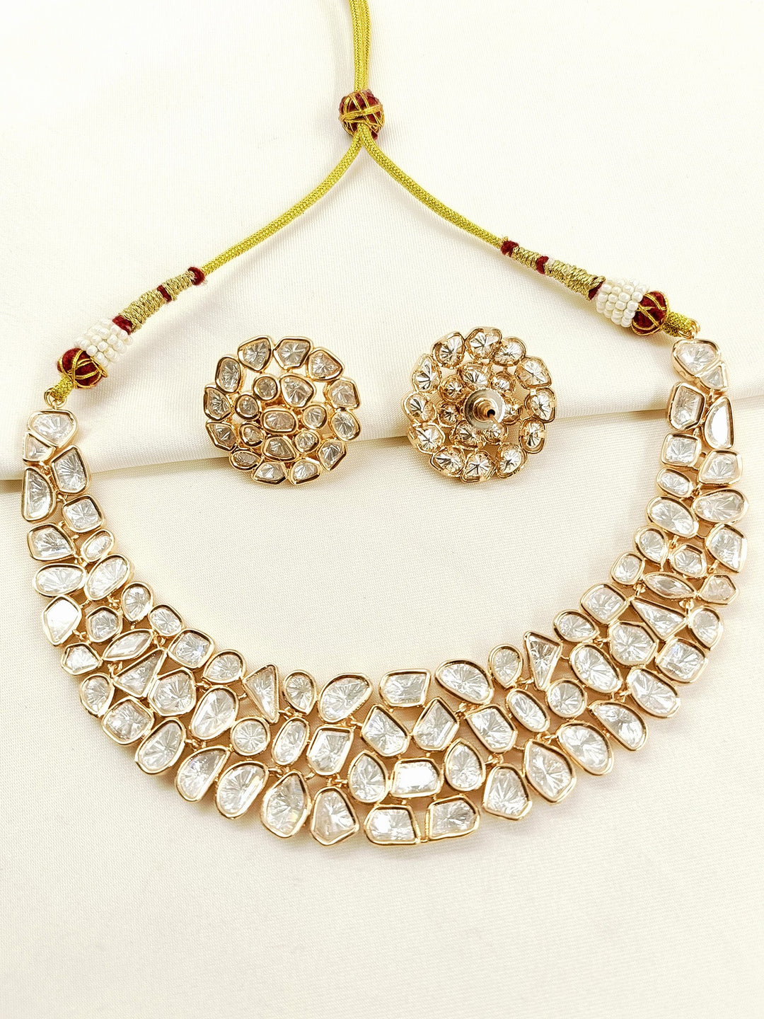 Gouhar White Kundan Choker Set