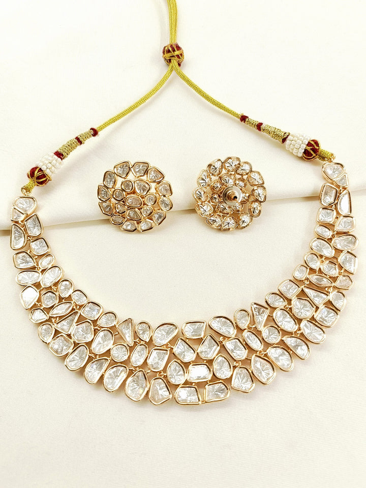 Gouhar White Kundan Choker Set