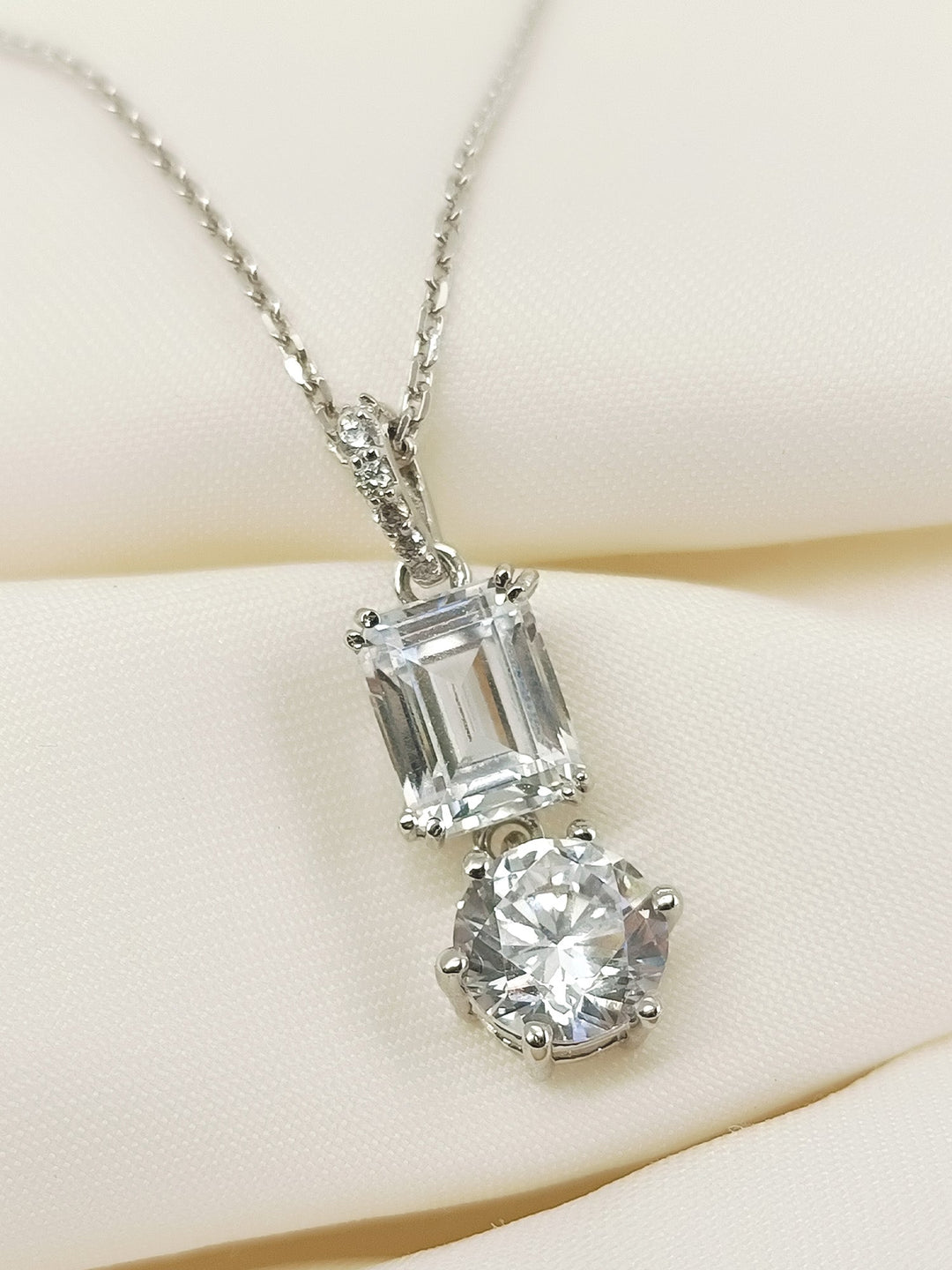 Elina 92.5 Silver Swarovski Stone Pendal