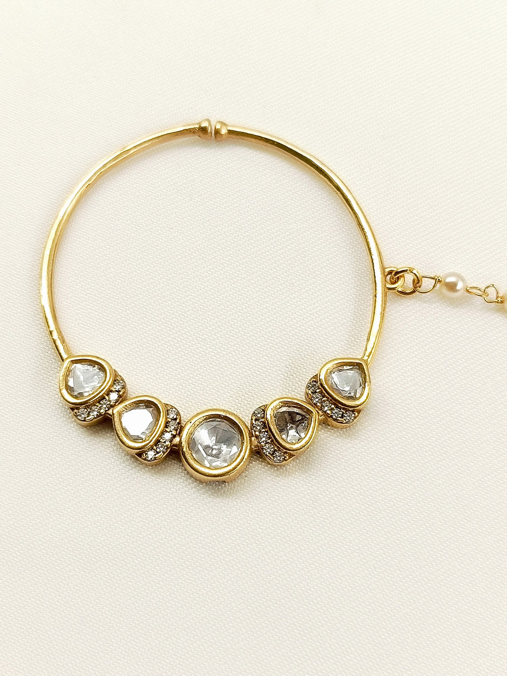 Kaaynaat White Kundan Nath