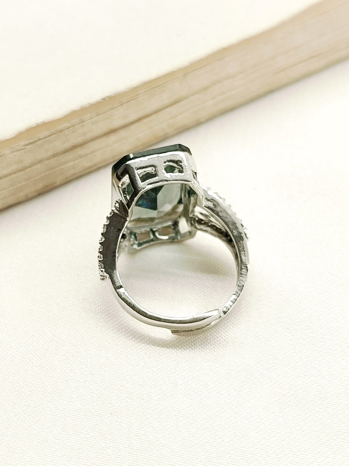 Belli Grey American Diamond Finger Ring