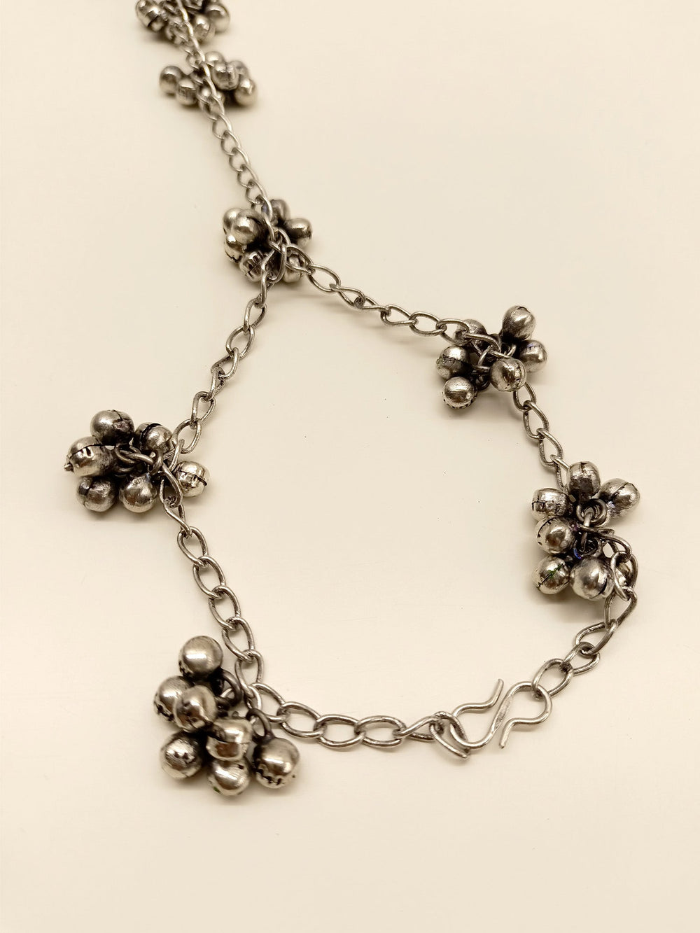 Blessy Oxidized Silver Hathphool