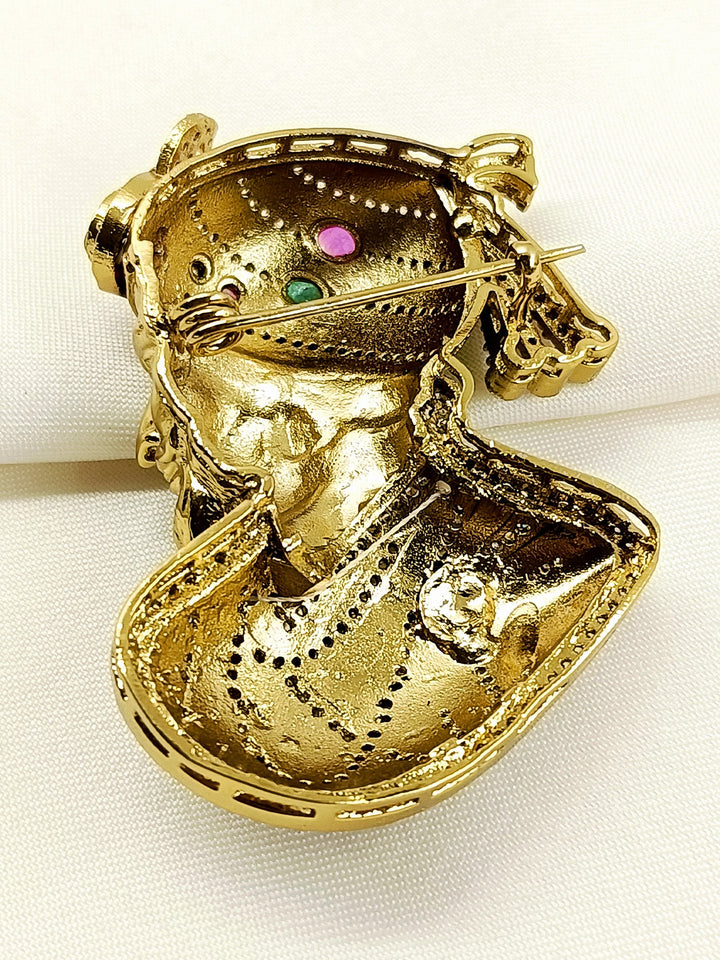 Yuvansh R&amp;G Men’s Maharaja Bust Brooch