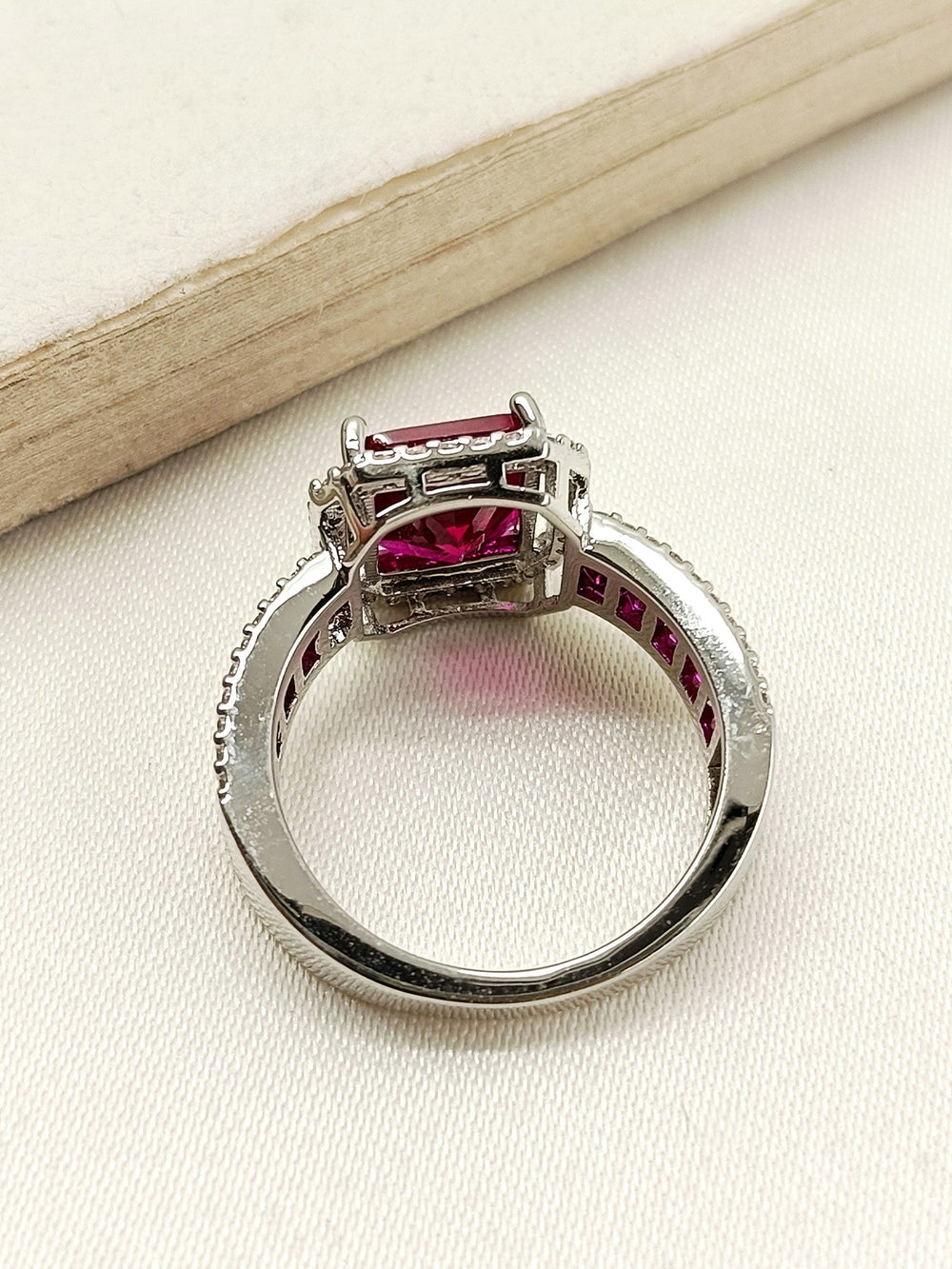 Gemi Ruby American Diamond Finger Ring