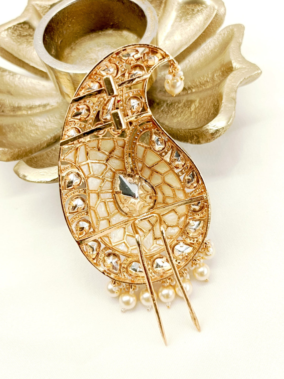 Aarav White Kundan Dulha Kalgi