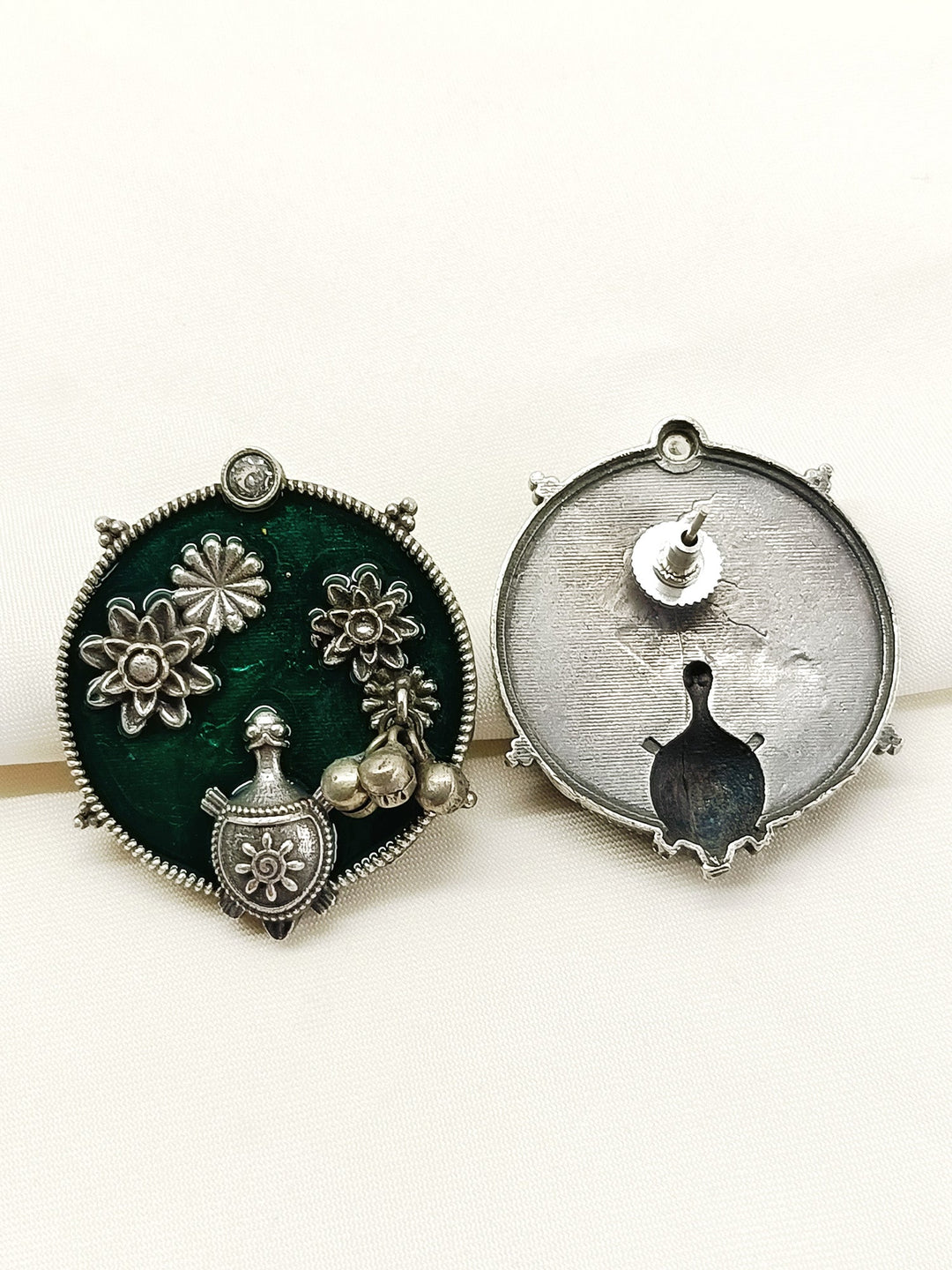 Shyamali Green Oxidized Tops