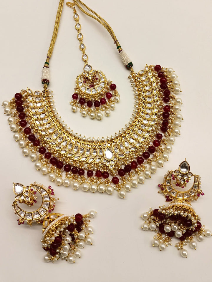 Jiyana Semi Bridal Set In Kundan