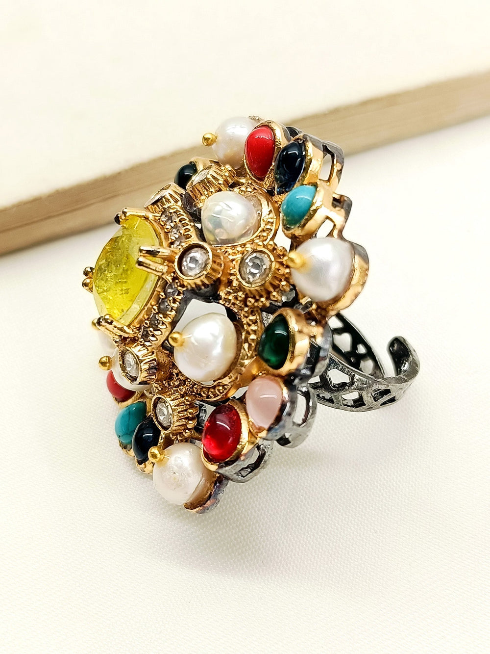 Begum Navaratna Victorian Finger Ring