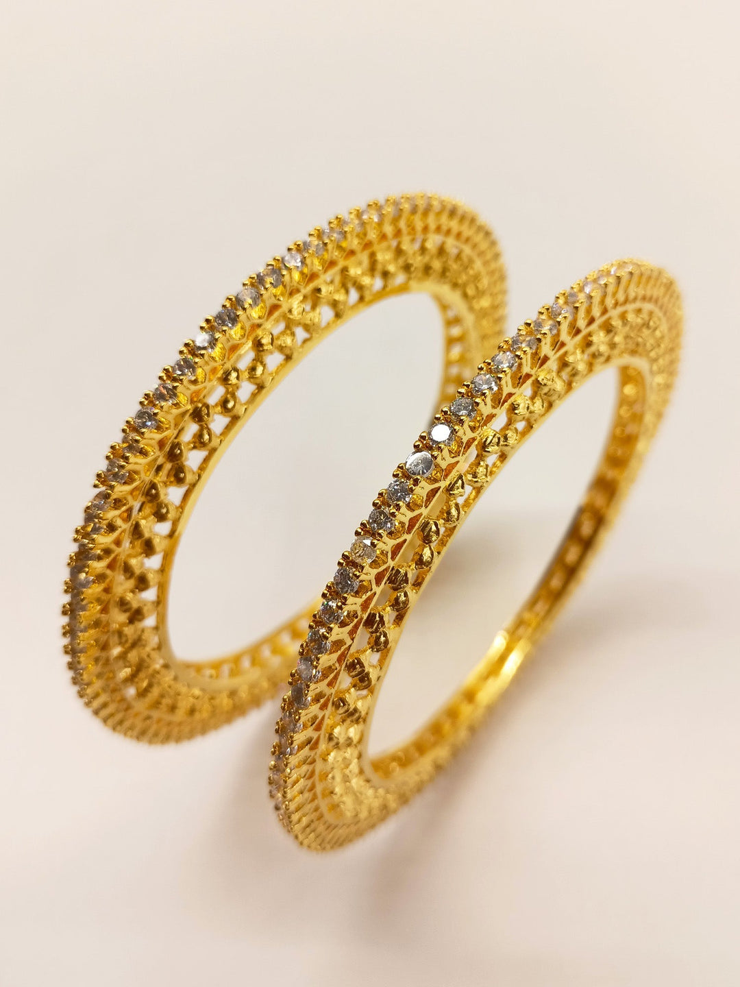 Medhul White American Diamond Bangles