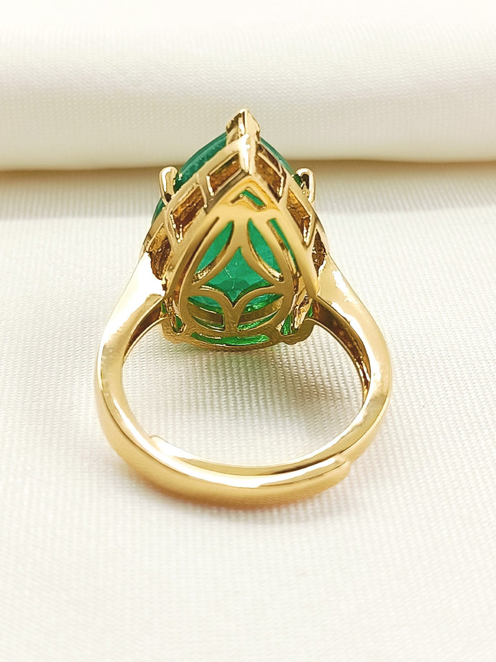 Laila Green American Diamond Finger Ring