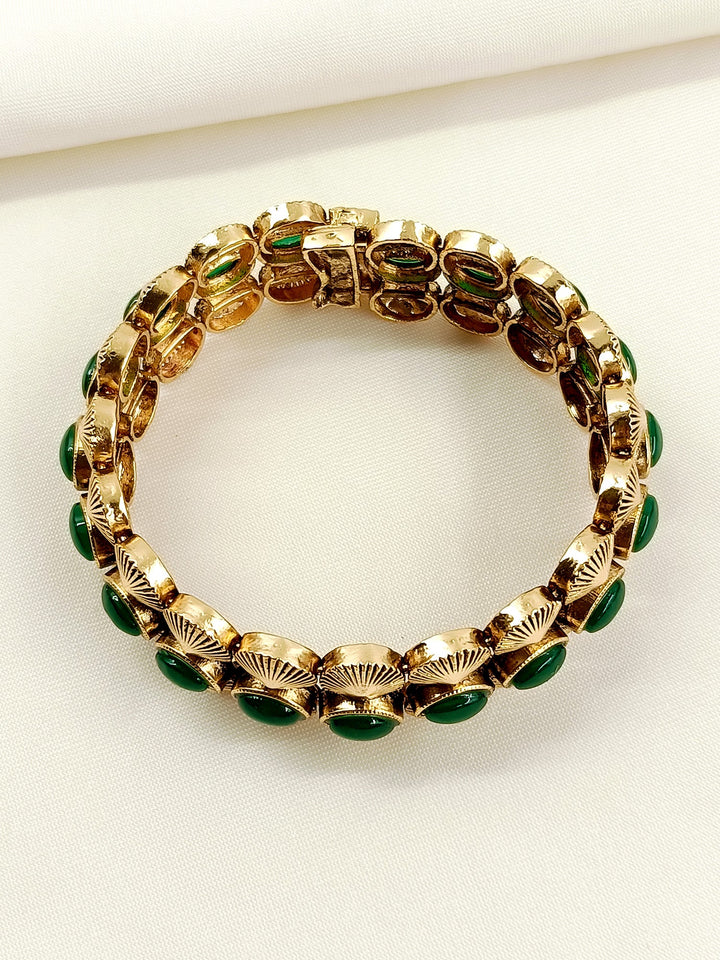Mayurakshi Green Antique Bracelet