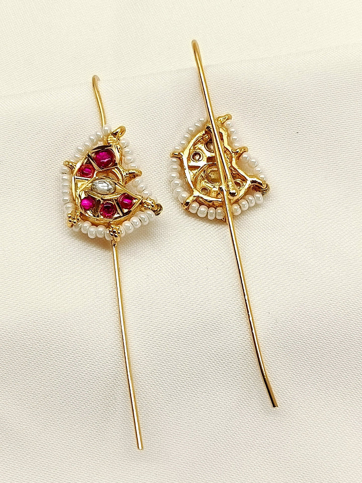 Alpita Ruby Gold Plated Kundan Ear Cuff [ Price is for Pair ]