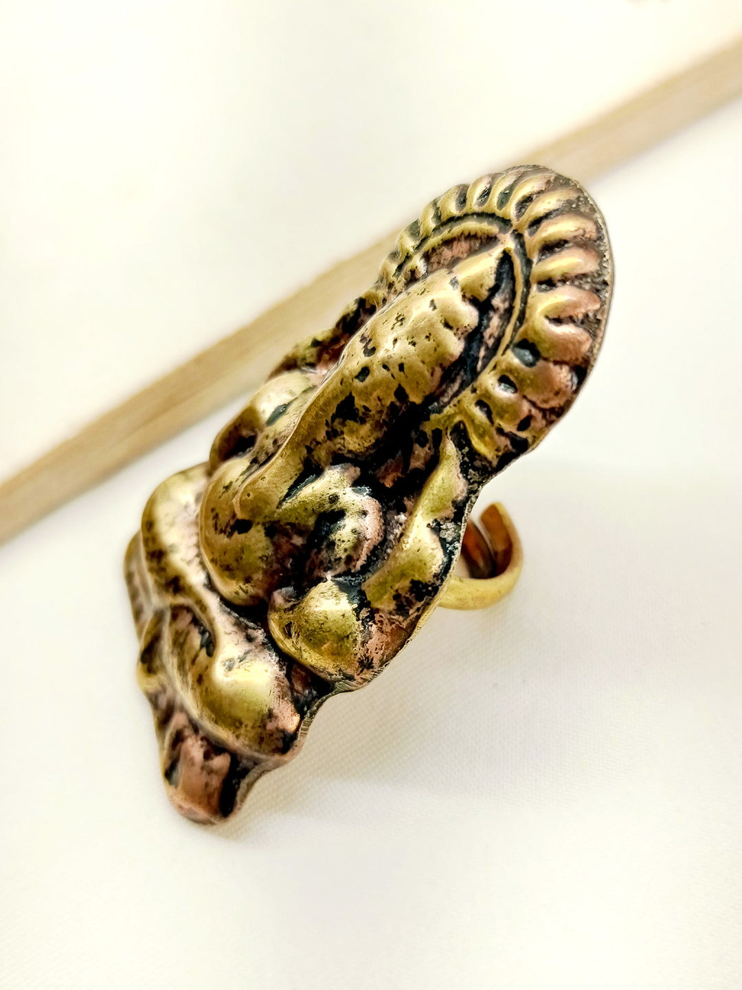 Tanmayi Golden Tribal Finger Ring