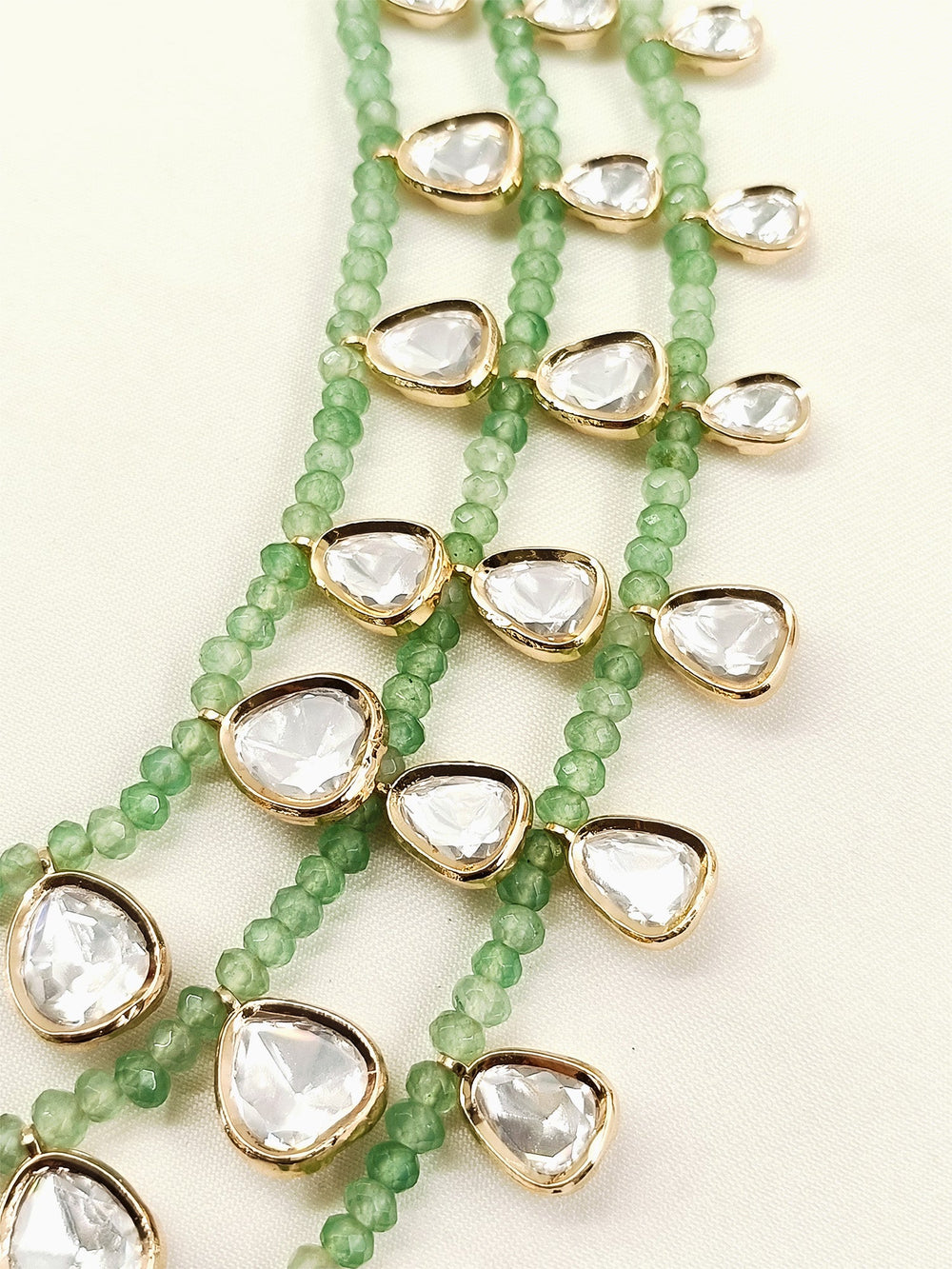 Niraav Mint Green Groom Beads Neckpiece
