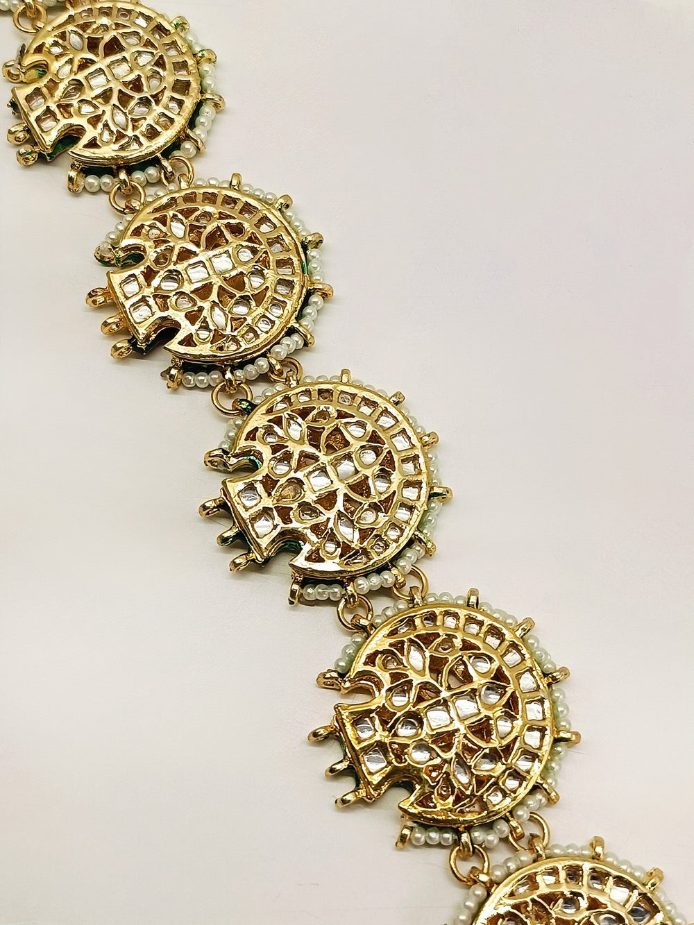 Nagma White Kundan Sheeshpatti