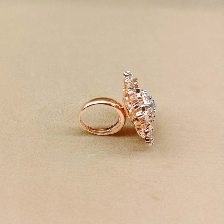 Bhanushri Rose Pink American Diamond Ring