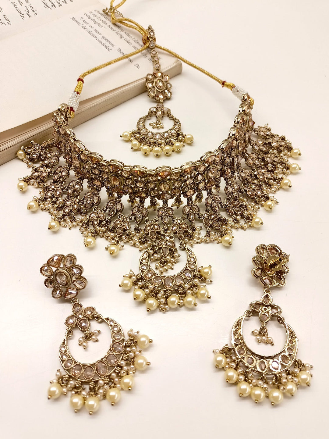 Kishwar Copper Polki Choker Set