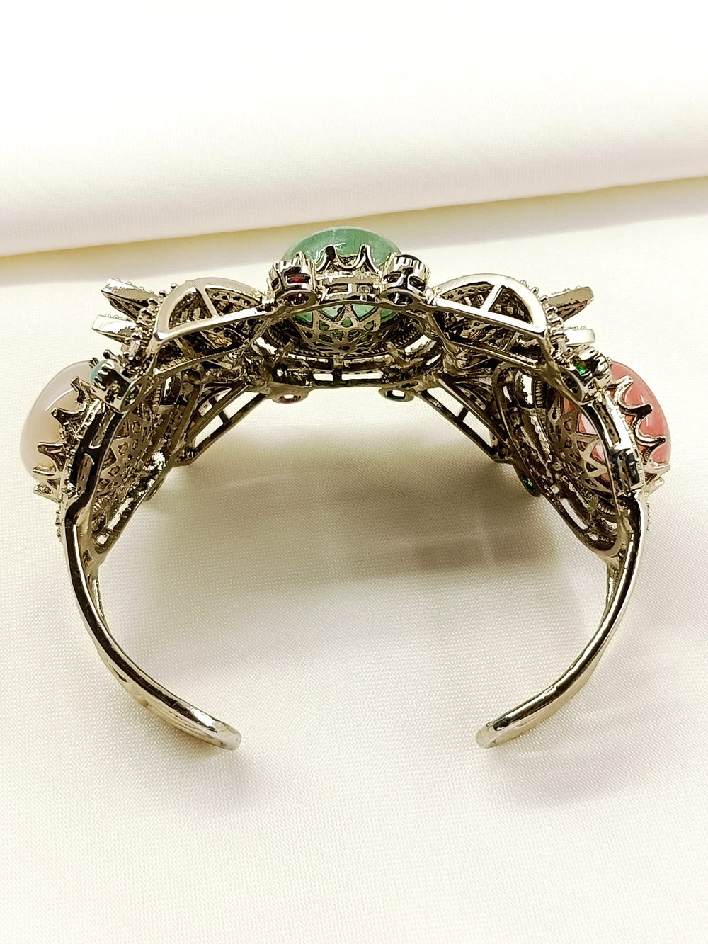 Lizail Multi Colour Victorian Bracelet - Antique Gold