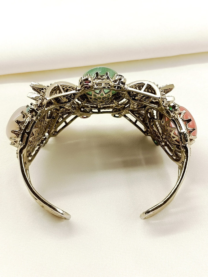 Lizail Multi Colour Victorian Bracelet - Antique Gold