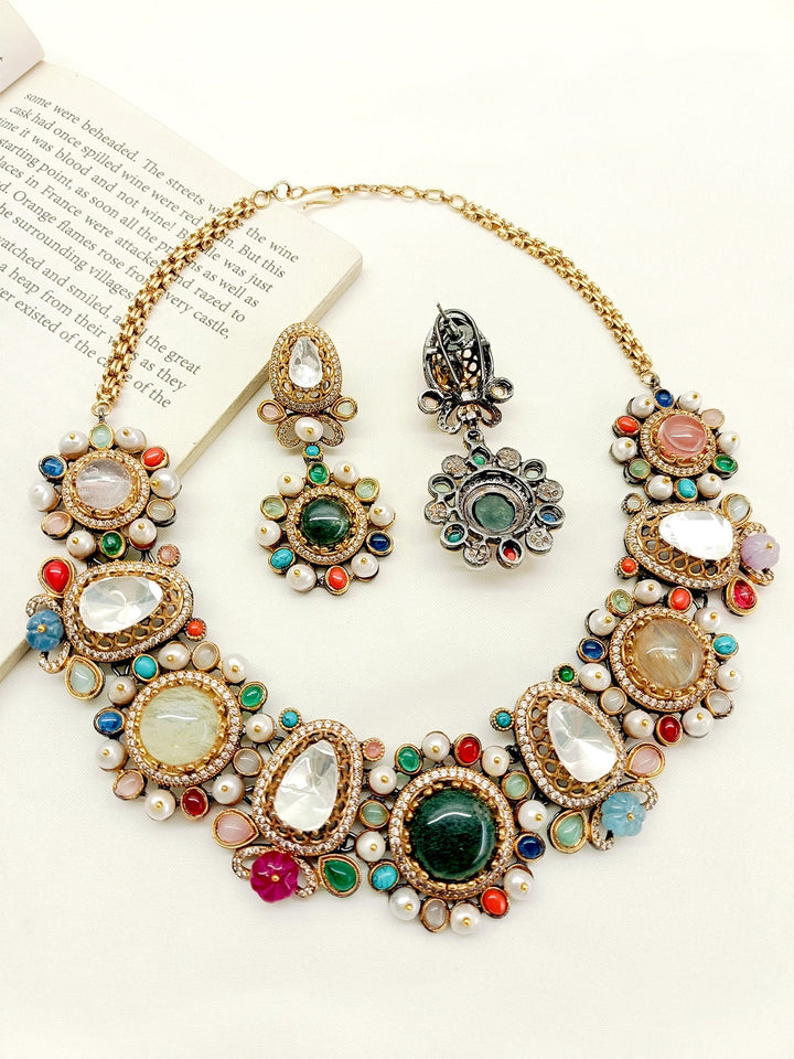 Dhriti Navaratna Victorian Necklace Set