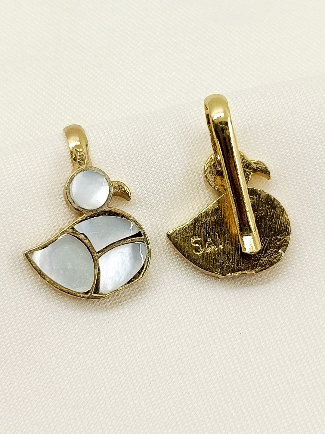 Amiya White Pearl Gold Plated Kundan Ear Cuff  [ Price is for Pair ]