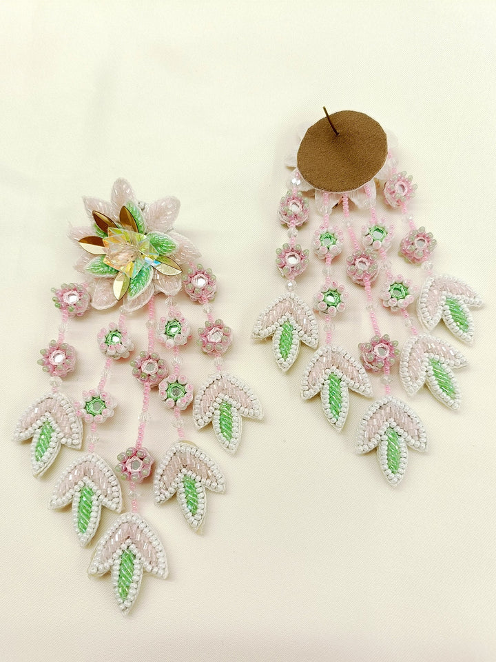 Manvi White Handmade Earrings