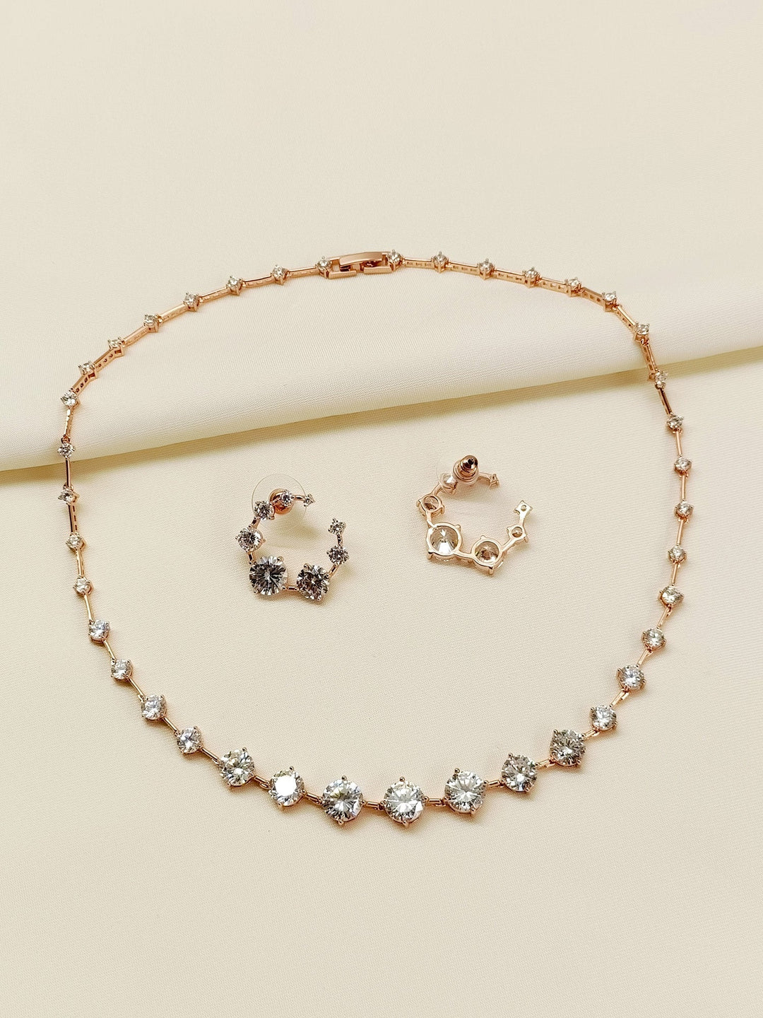 Laney Rose Gold American Diamomd Necklace Set