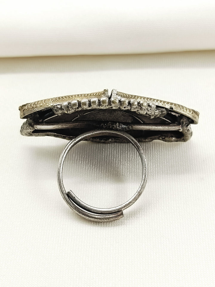 Krsnapriya Multi Colour Oxidized Finger Ring