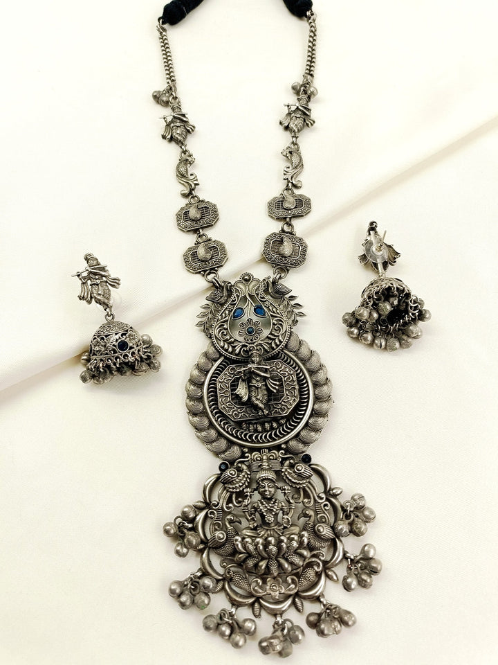 Shrishti Blue Oxidized Necklace Set