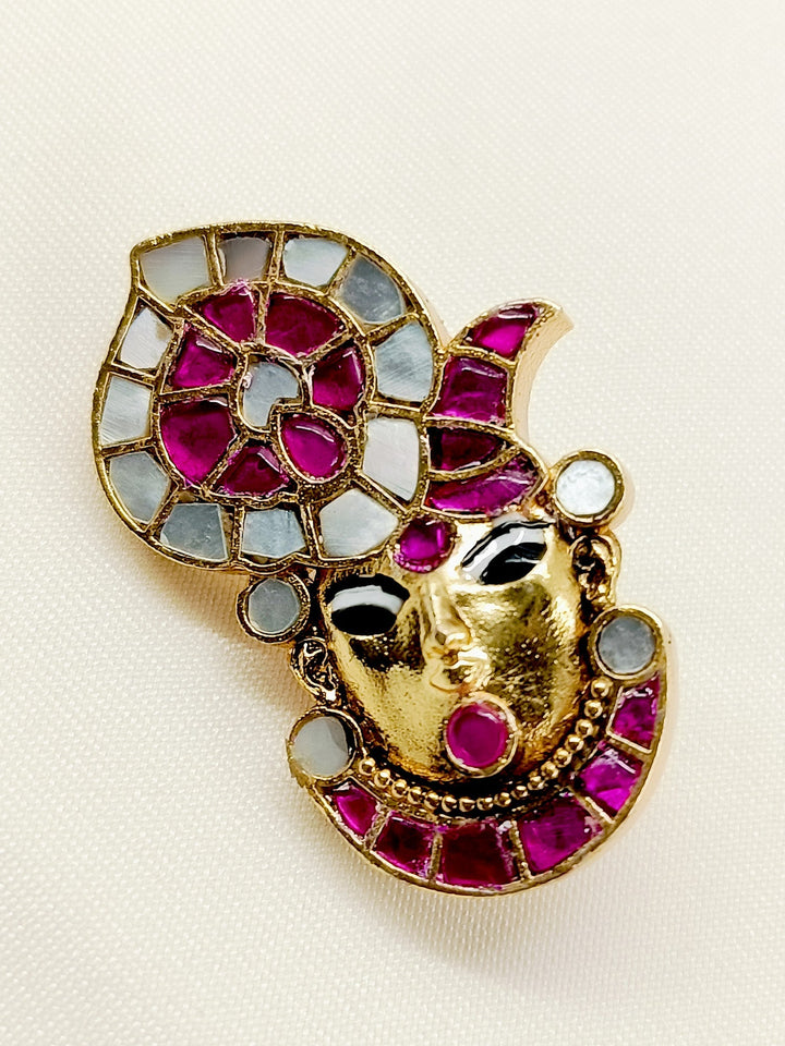 Ramia Ruby Shrinath Ji Brooche