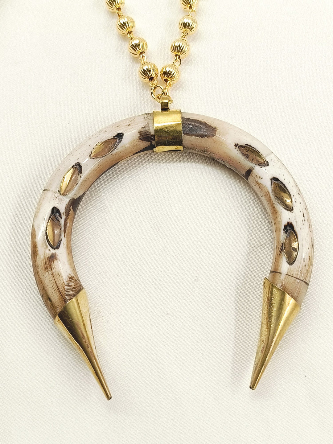 Arfa Brown Bone Neckpiece