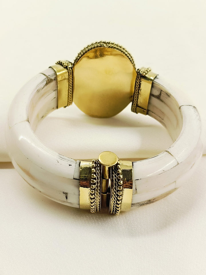 Pravik Carnelian Bone Red Stone kada Men's Bracelet