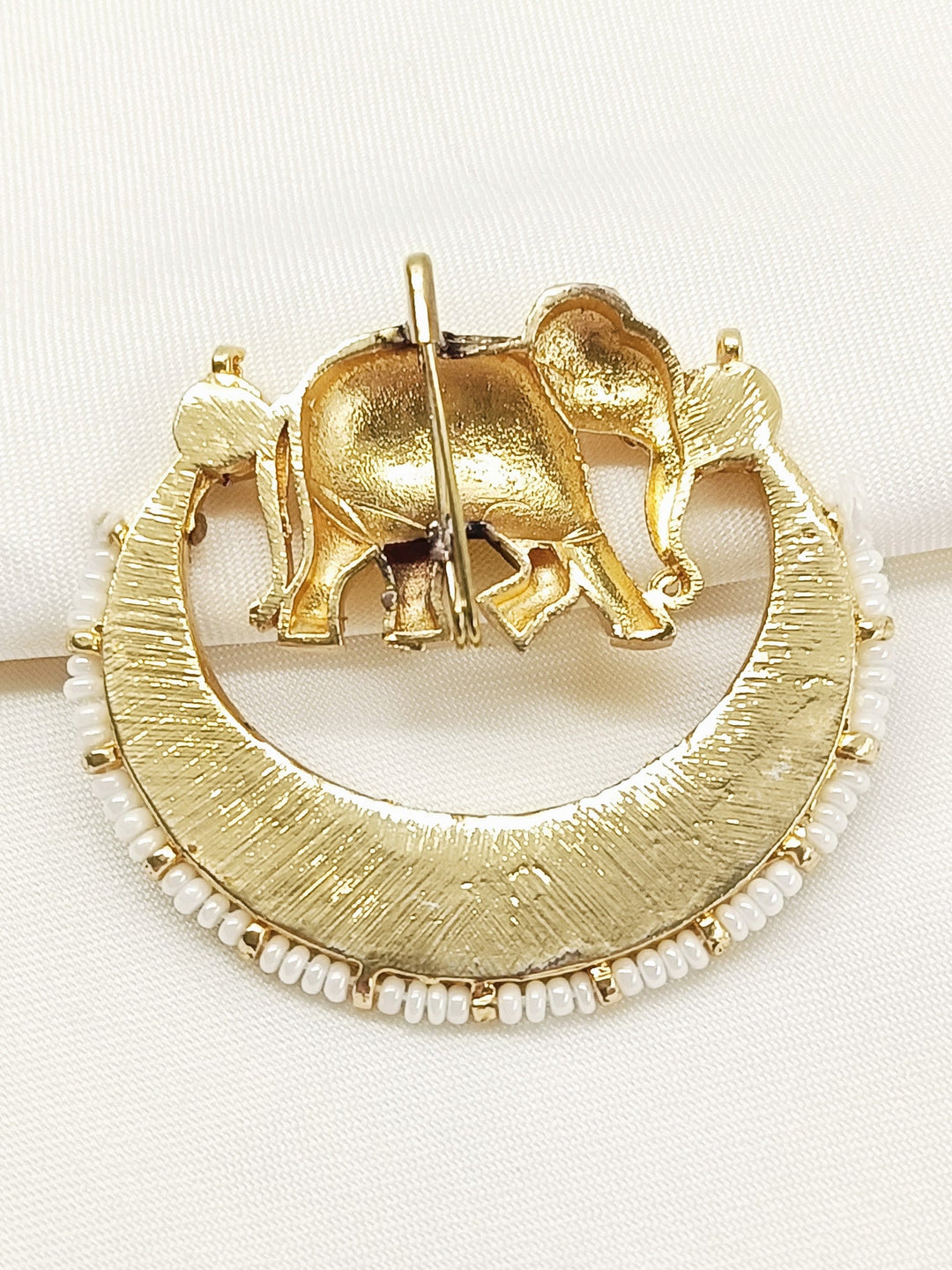 Ishaan Ruby Elephant Brooch