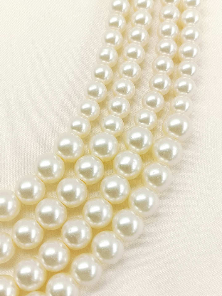 Raghuveer White Groom Beads Neckpiece