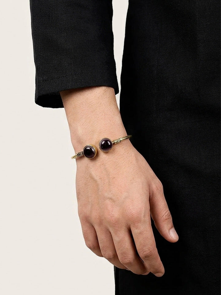 Samaksh Purple Dual Stone Men&