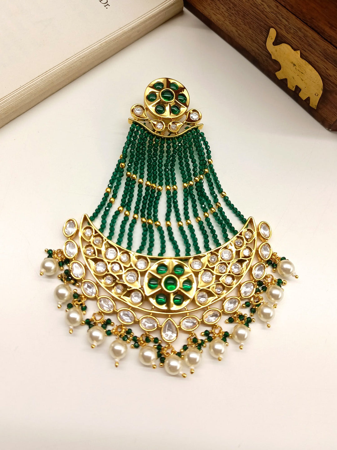 Maniraj Semi Bridal Set In Kundan