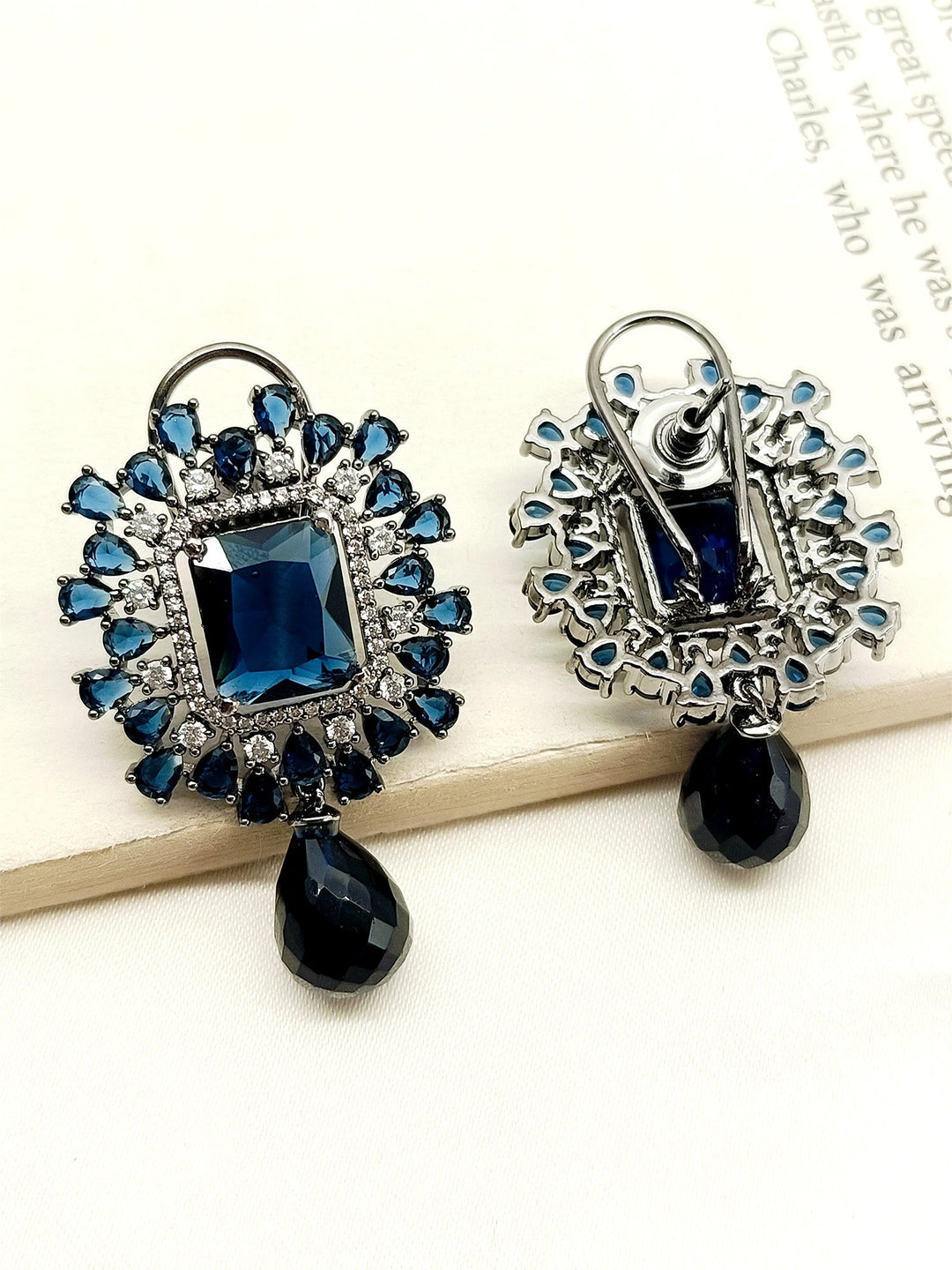 Anam Blue Sapphire Victorian Earrings