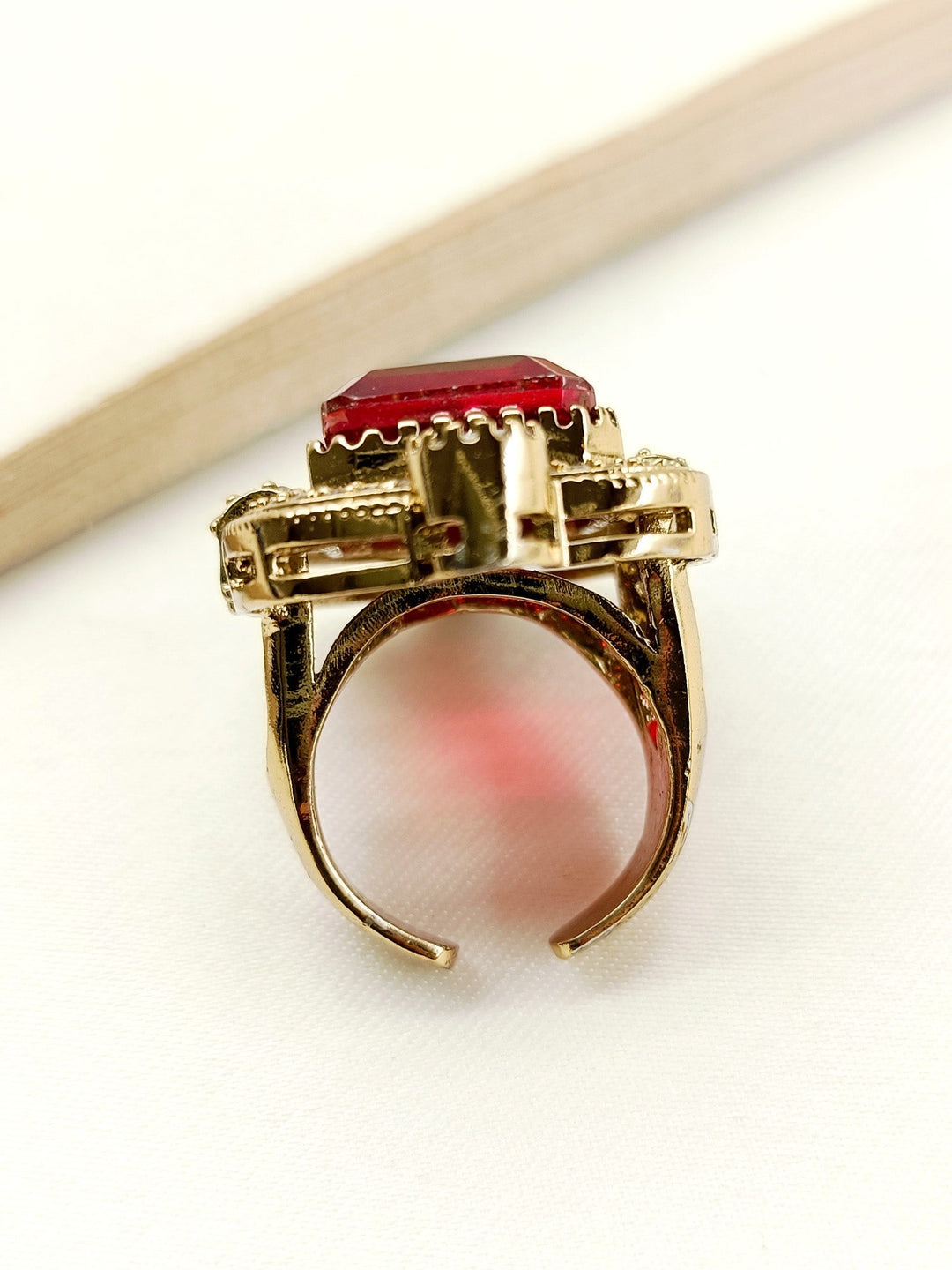 Sharanya Ruby Victorian Finger Ring